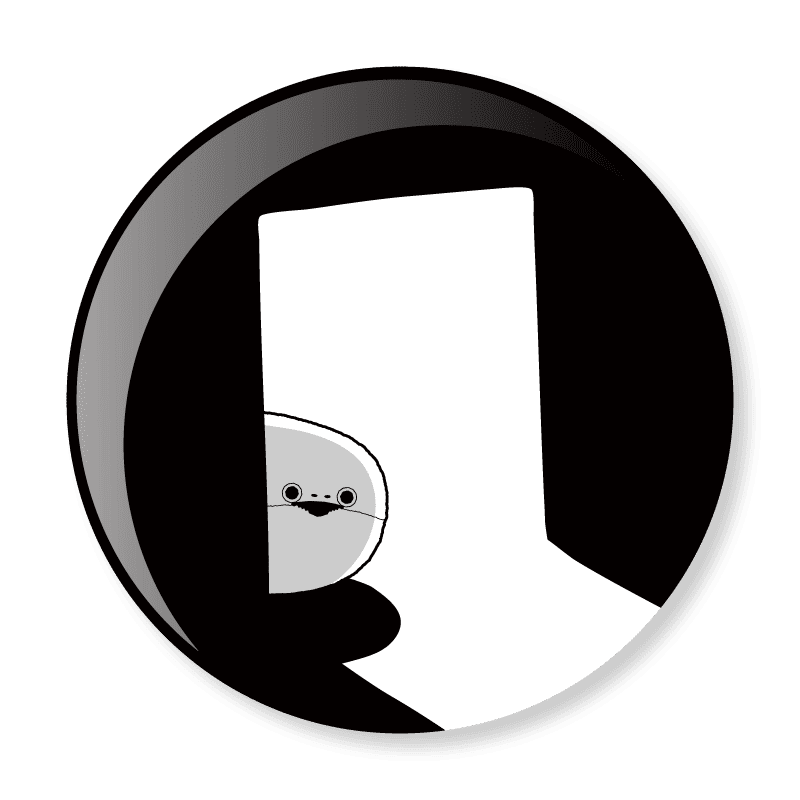 バスピがのぞいています（実写）