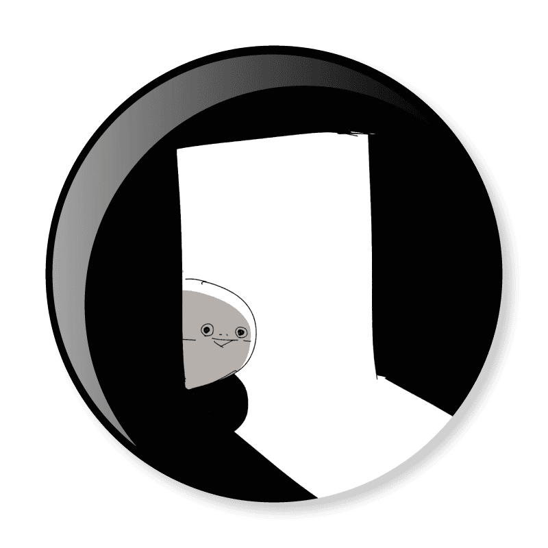 バスピがのぞいています（研究日誌）